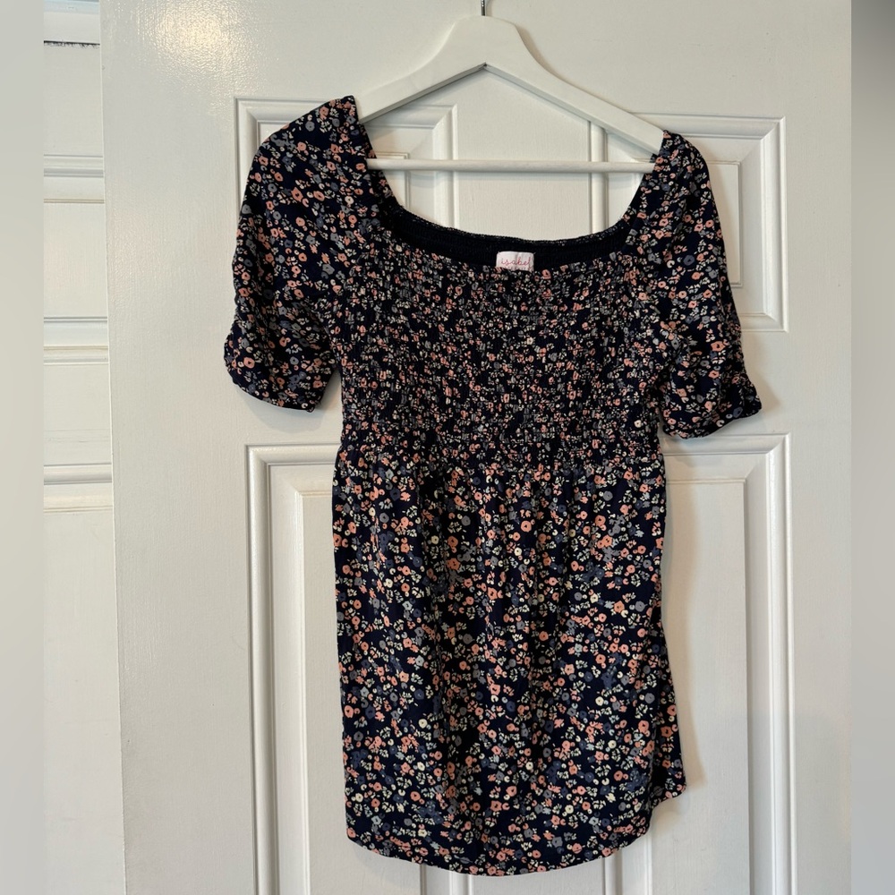 Isabel maternity smocked floral top
